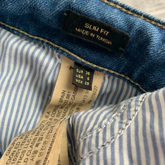 Massimo Dutti Slim Fit Jeans Sz 6 - Picture 3 of 6